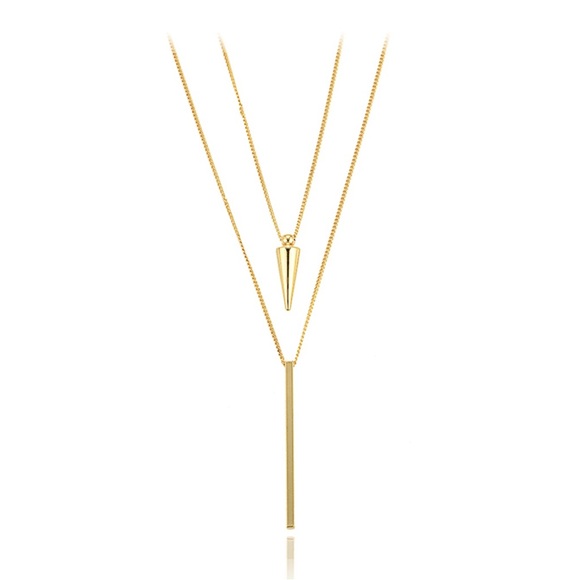 Double Chain Necklace | 14K Gold Plated Luxury Jewelry - Picture 1 of 10